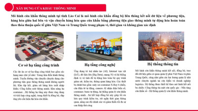 Xây dựng cửa khẩu thông minh giúp tăng năng lực thông quan qua địa bàn Lào Cai