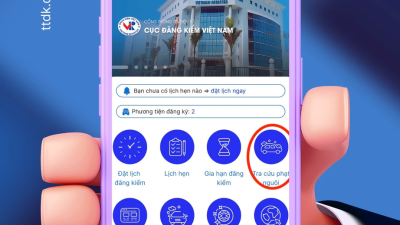 Tra cứu phạt nguội “một chạm” ngay trên ứng dụng đặt lịch hẹn đăng kiểm ô tô